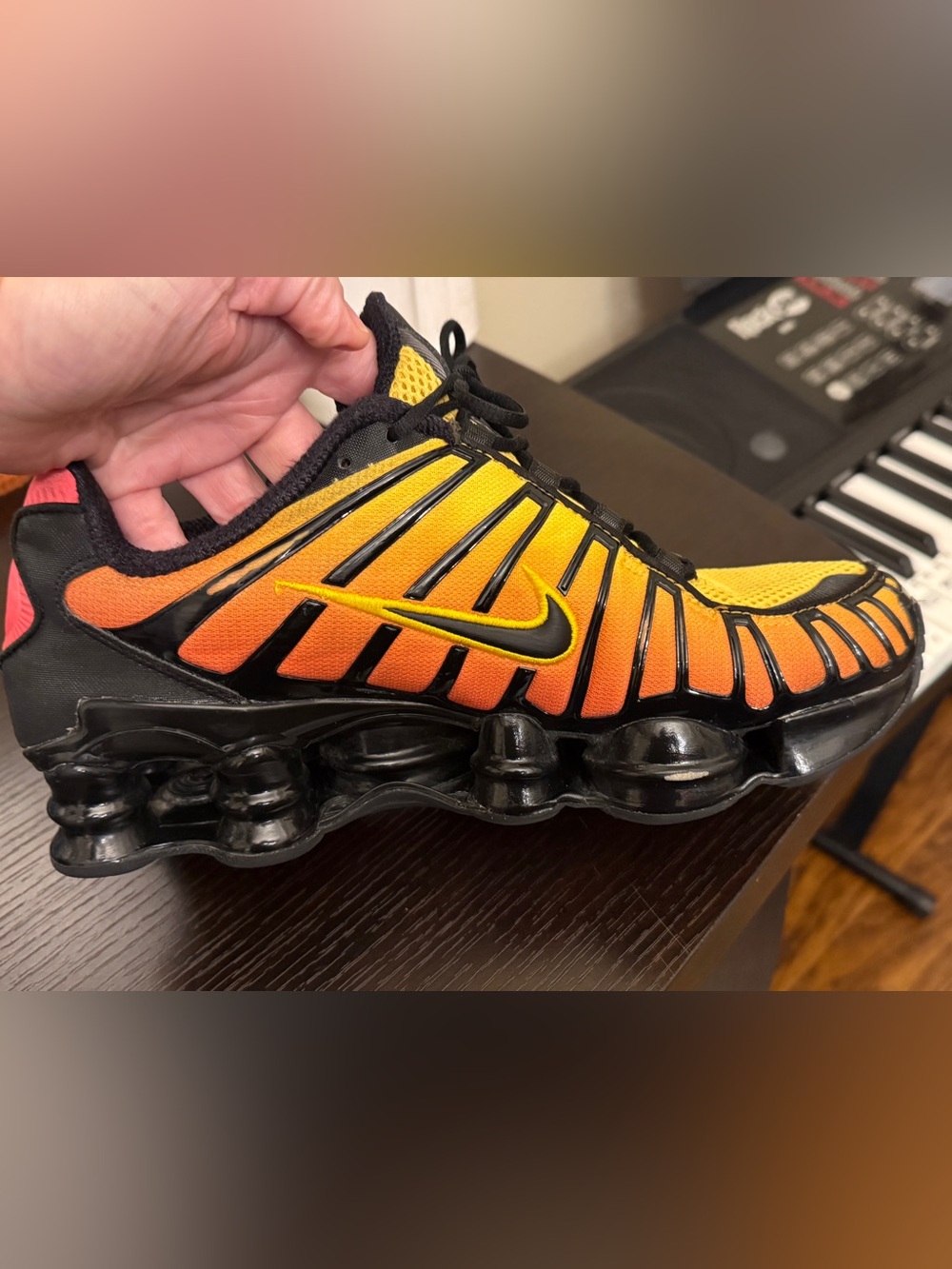 Nike Nike Shox TL “Sunrise” Orange Yellow Athletic Sneakers Mens 8 - Picture 9 of 12